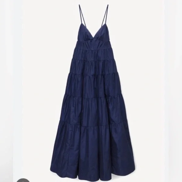 STAUD: Ripley Maxi Dress - Navy Blue XS - Picture 3 of 14